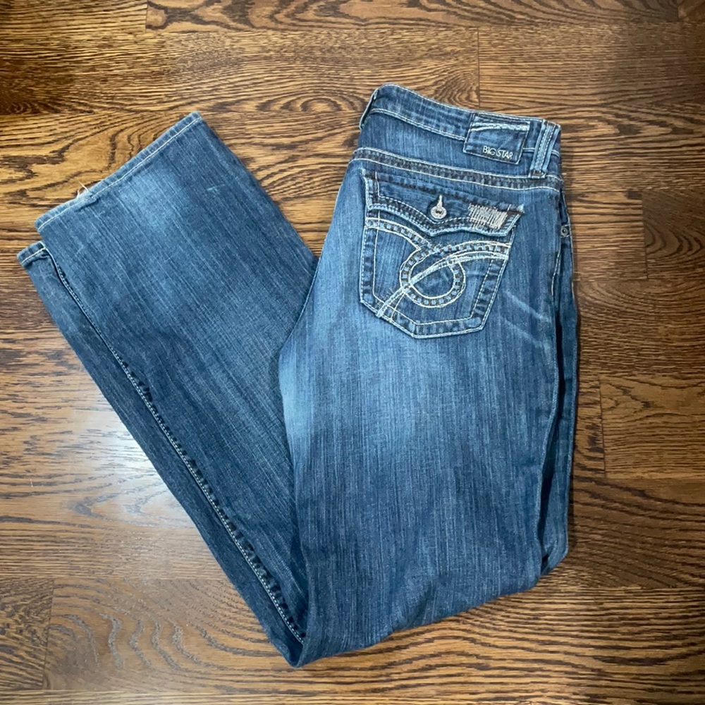 Y2K Big star boot cut/ bell bottom jeans